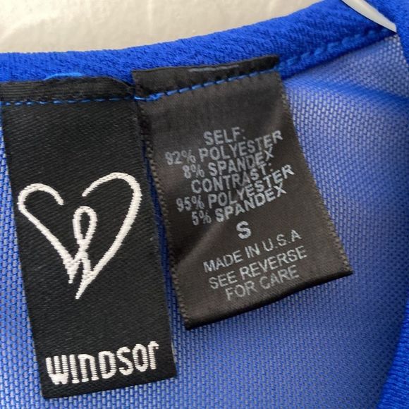 Blue Sheer Mesh Crop Top - Picture 4 of 6